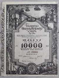 Akcja (obligacja) Towarzystwa Przemysłu Węglowego z roku 1923 stan l-