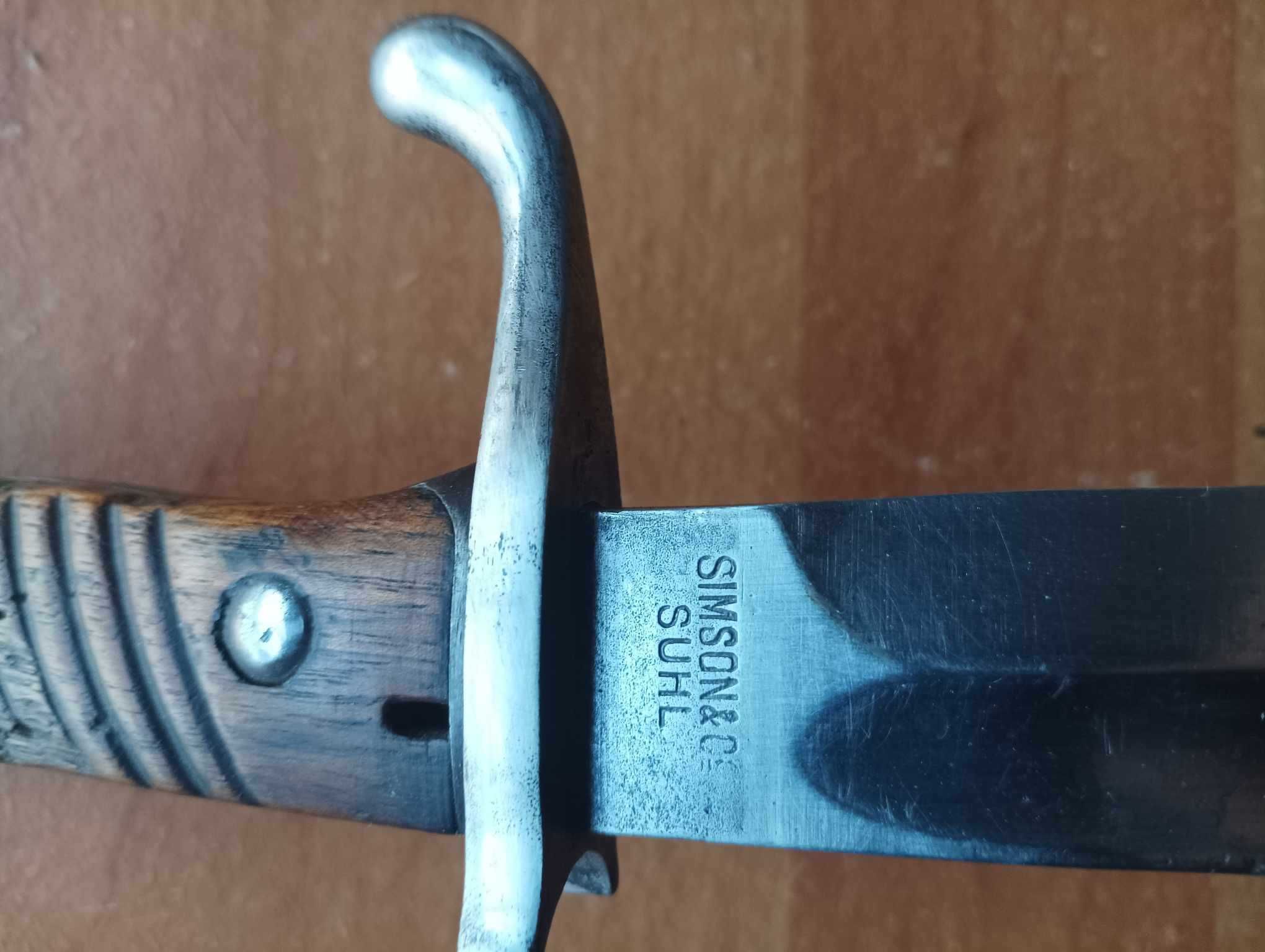 Oryginalny Bagnet Pruski mauser S98/05 Liść Simson