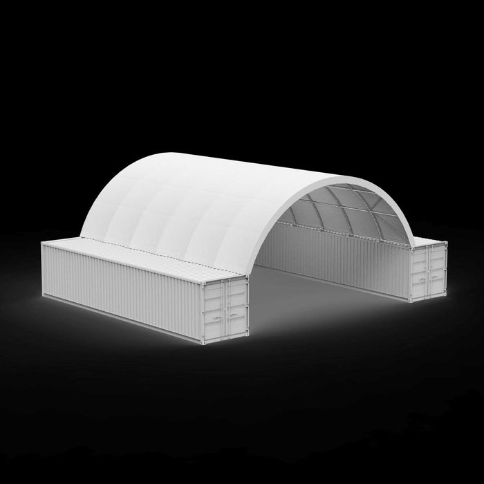 Hala kontenerowa 10x12 m do kontenera 40 stopowego