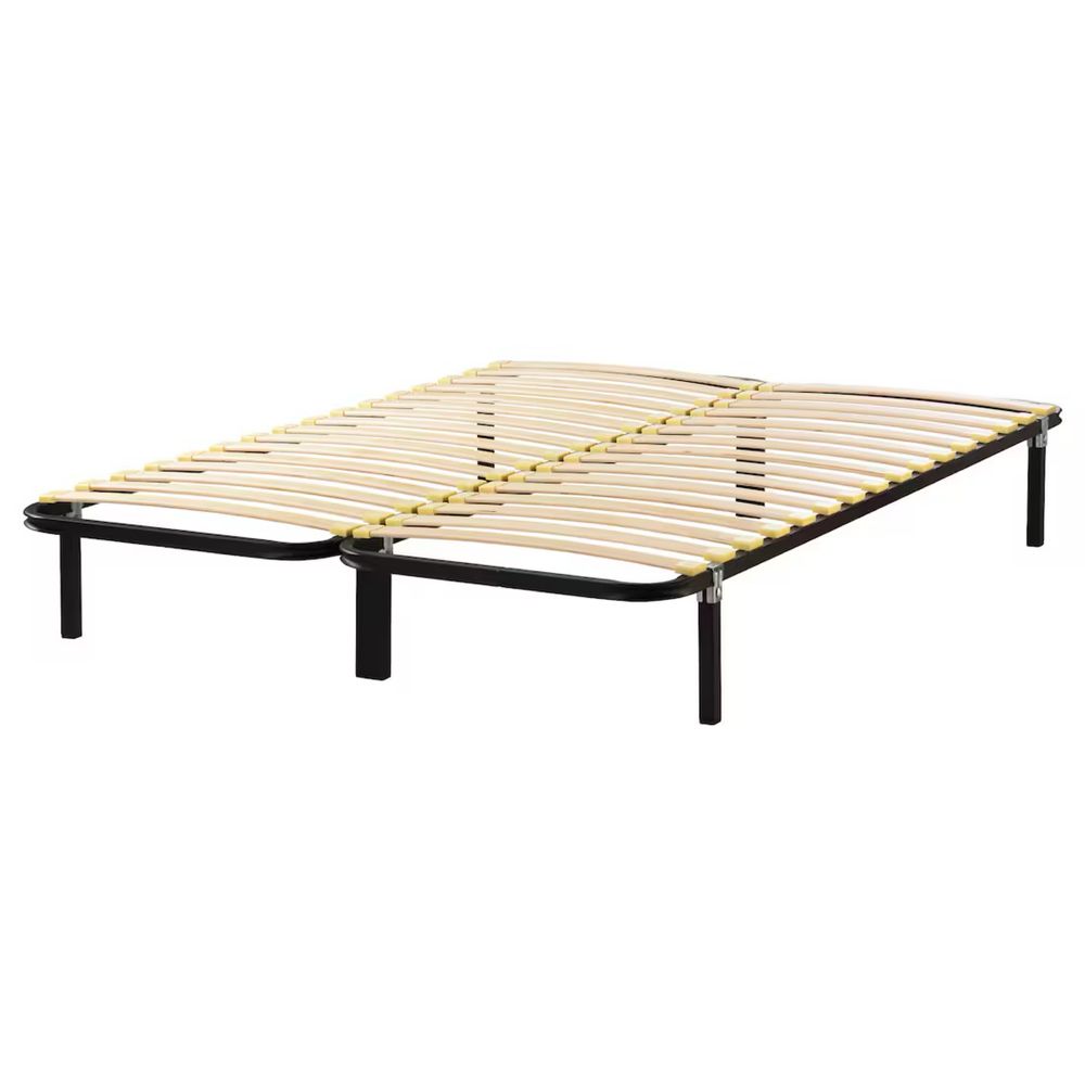 Ikea KRAKHELLA, Base de cama preta, 160x200 cm