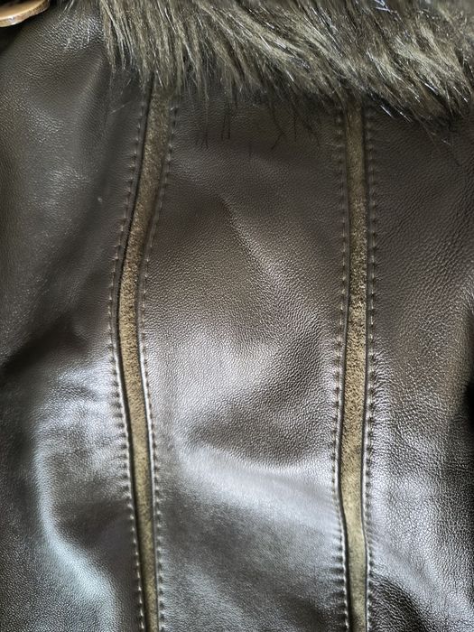 Płaszcz SKÓRA roz. 4XL/46 butelkowa zieleń