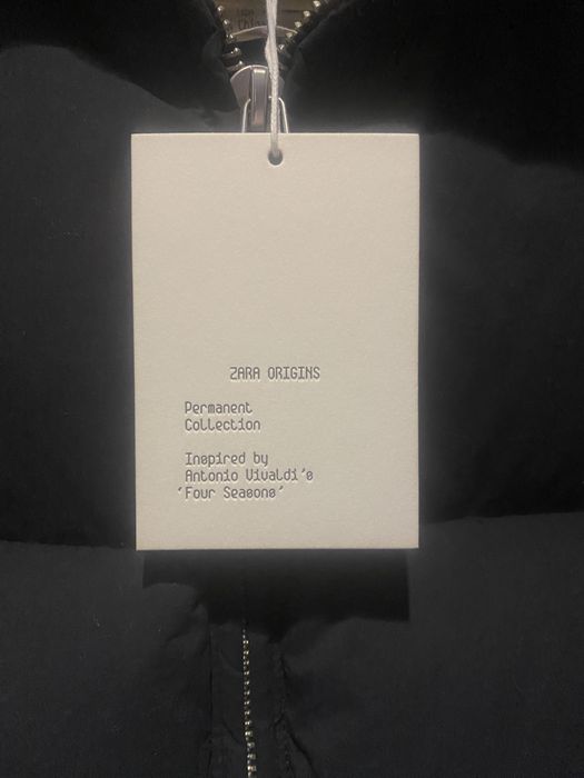 Натуральный пуховик  Zara Origin