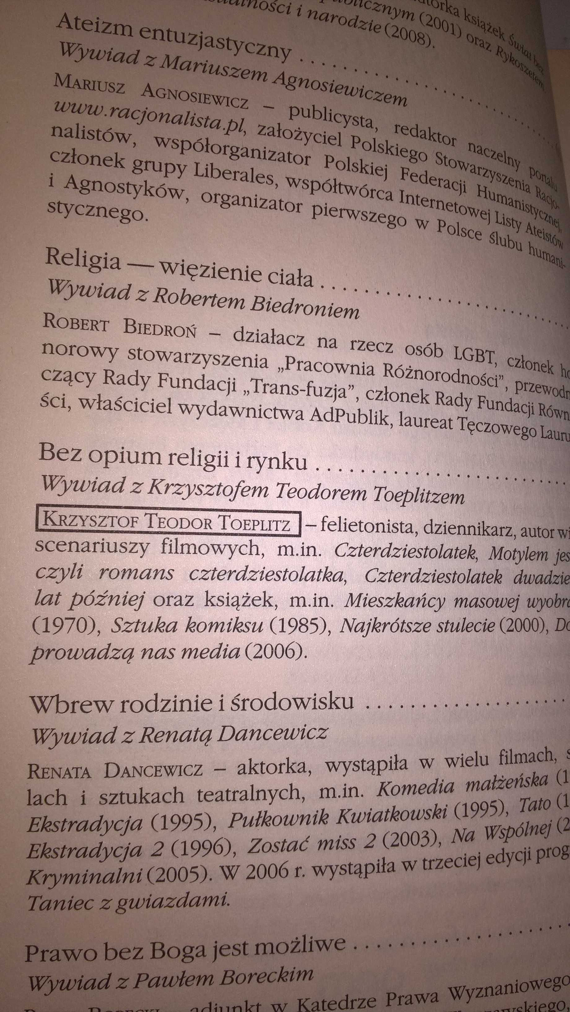 Niezbędnik ateisty  Rozmowy Piotra Szumlewicza