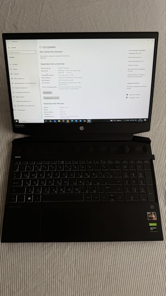 HP Pavilion Gaming 15-ec (Ryzen 7, GTX 1650, 16 GB RAM)