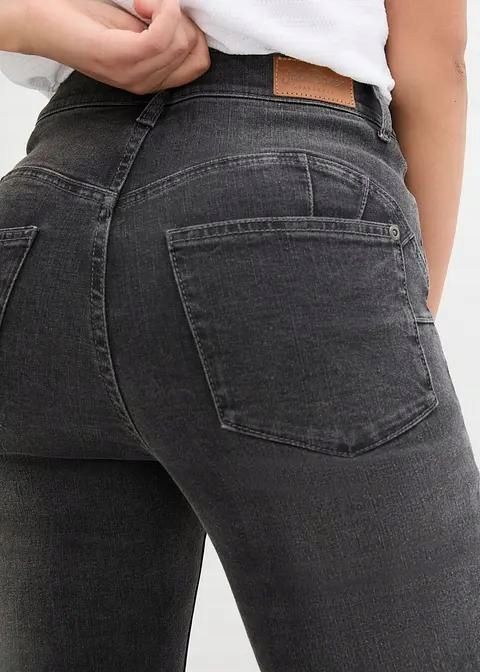 B.P.C jeansy bootcut wysoki stan szare ^38