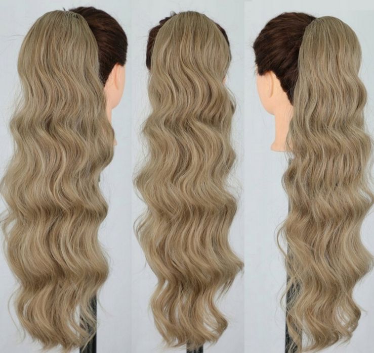 Przedłużenie kucyka blond długie 60cm syntetyczne