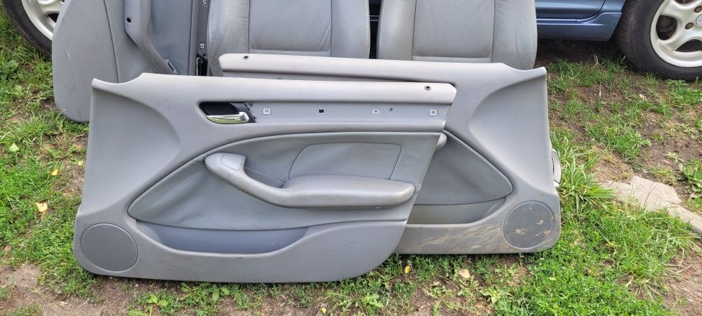 Fotele Komplet Bmw E46 Sedan Szara Skóra