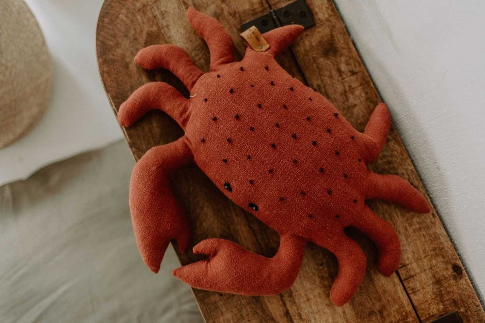 Lniany krab ozdoba pokój dziecka