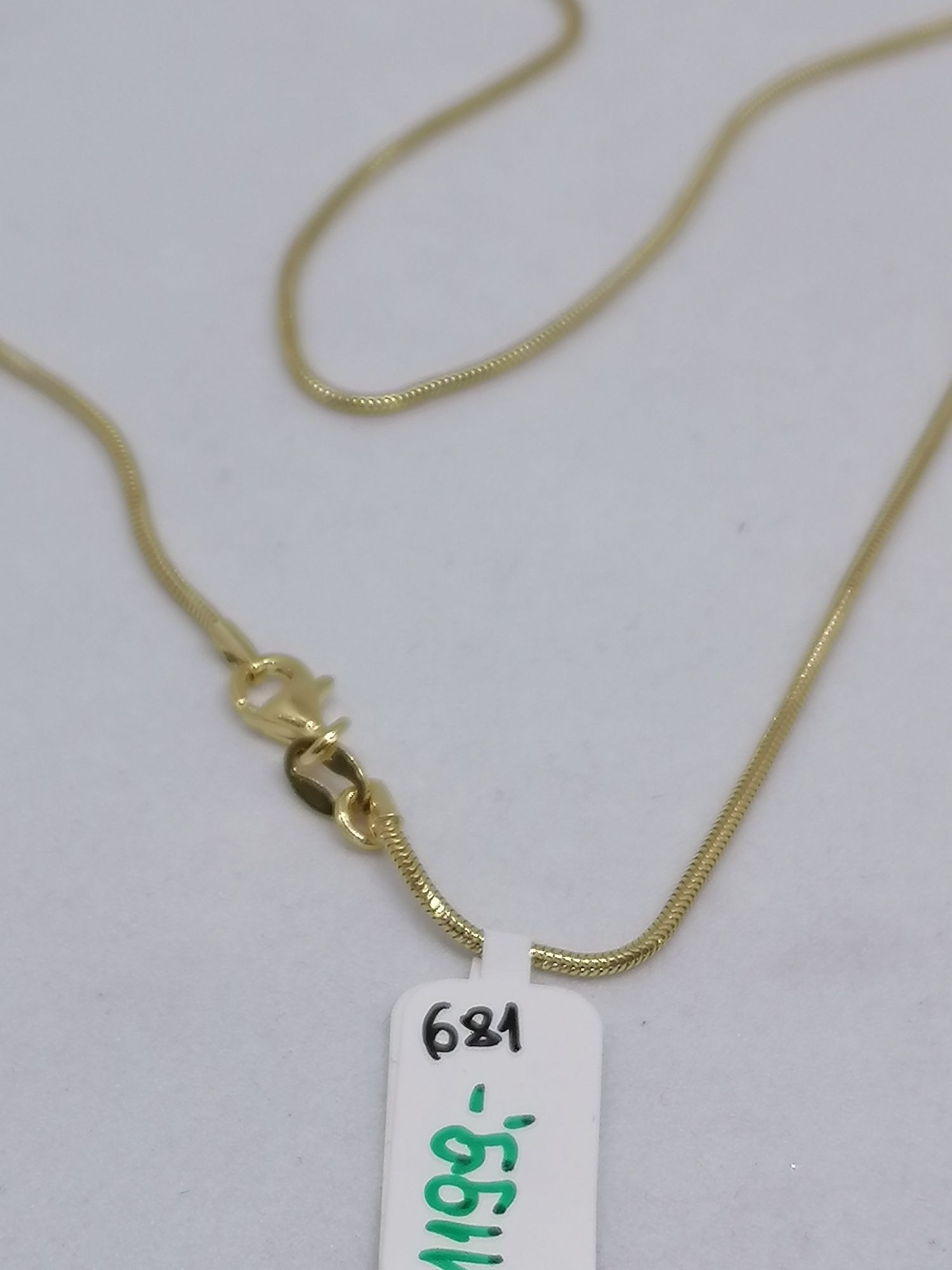 Złoty łańcuszek snake złoto 585 55cm