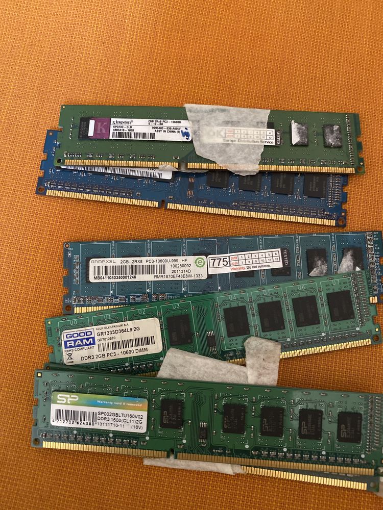 ОЗУ для пк, DDR2, DDR3, оперативна пам’ять 1, 2, 4Gb