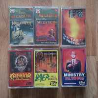 Zestaw 6 kaset TAKT MG Megadeth, Slayer, Kreator, Pro-Pain, Ministry