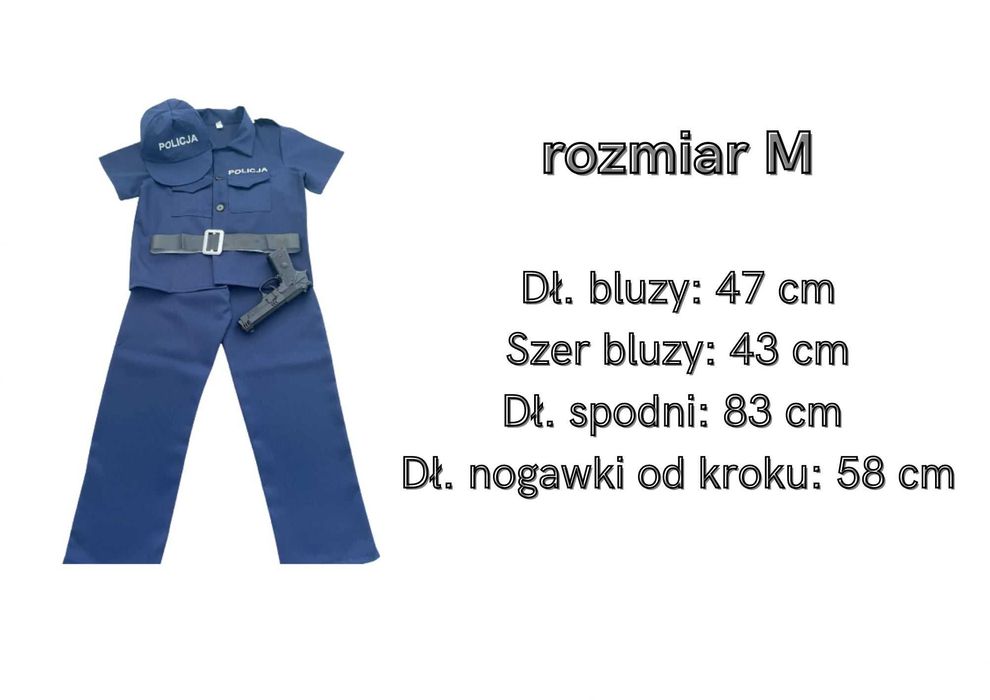 Strój kostium policjanta