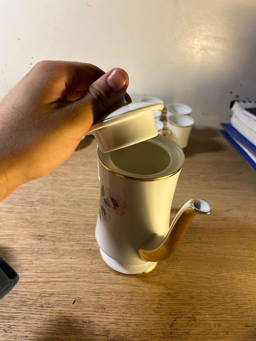 Conjunto de chá de porcelana portuguesa coimbra