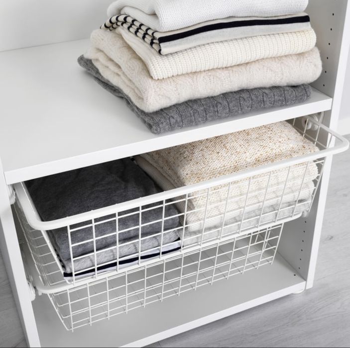 Hjalpa Kosz metalowy z prowadnicą do szafy Ikea Platsa 60x40cm