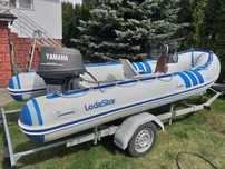 RIB, łódź hybrydowa Lodestar 450, silnik Yamaha 70KM, przyczepa