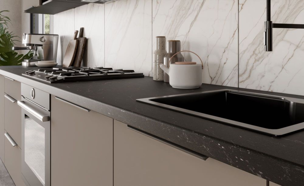 Meble kuchenne kuchnia MOKKA ANTYFINGER zestaw mebli MAT