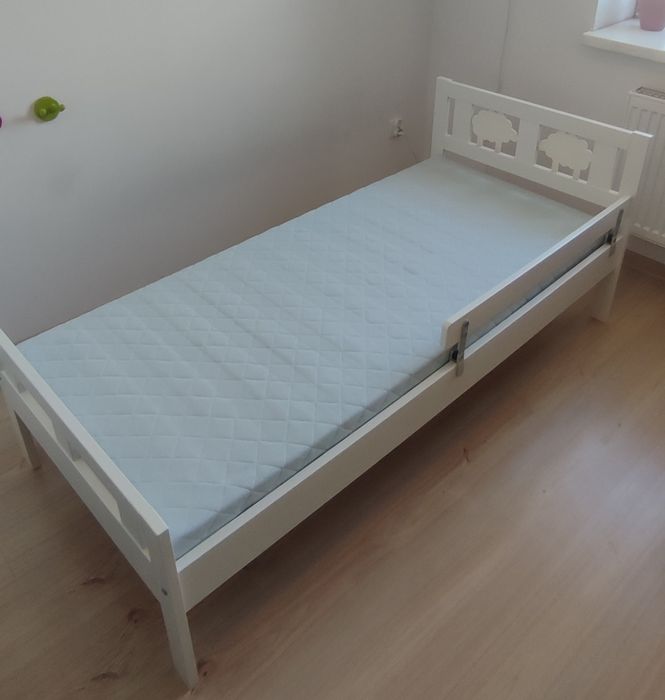 Łóżko dziecięce Ikea Kritter 70x160 + materac Ikea Vyssa