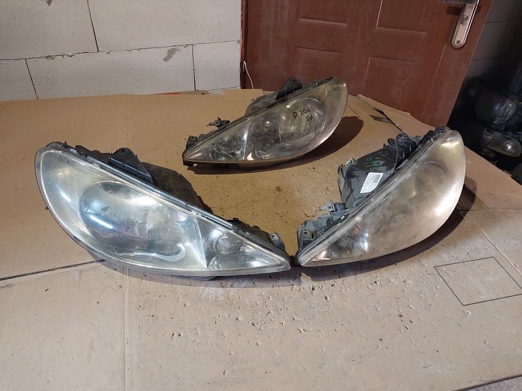 Peugeot 206 przednia lampa przód prawa lewa reflektor