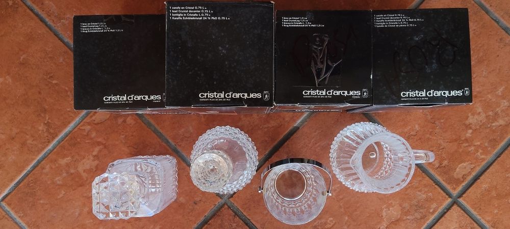 Conjunto Completo de Cristal d'Arques Longchamp - Vintage com Caixas O