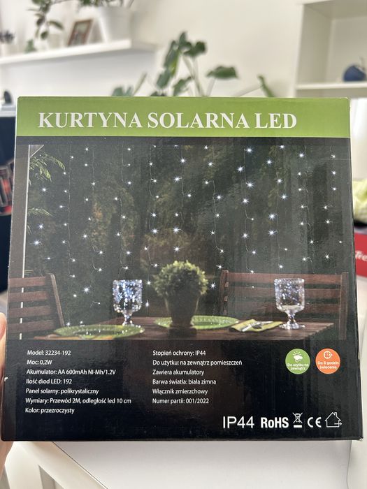 Kurtyna solarna led światełka
