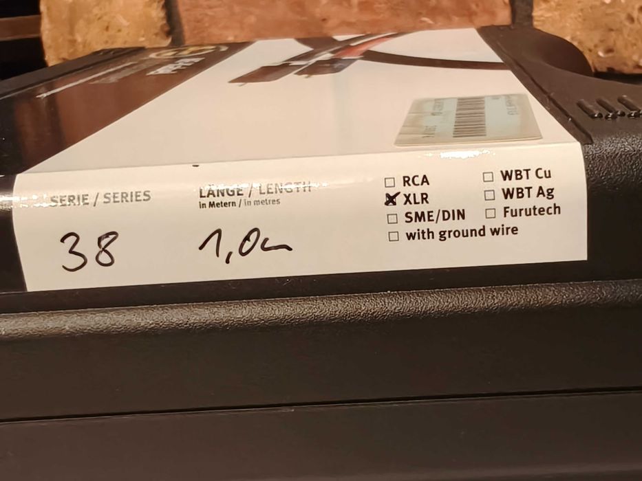 KABEL SILENT WIRE NF 38 XLR 1M ! Jak nowy ! Sklep 2000€ !!! HI-END