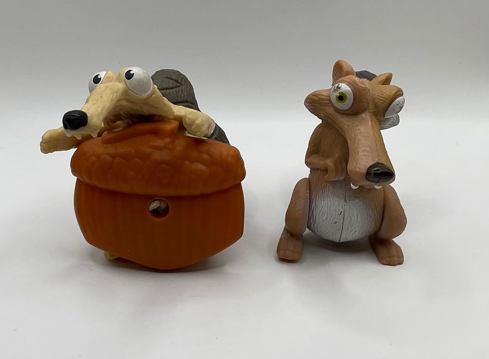 Wiewiór Epoka Lodowcowa  Figurka z Mcdonald’s 2 sztuki