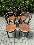 komplet 4 sygnowanych krzeseł znanej firmy Mundus (thonet)
