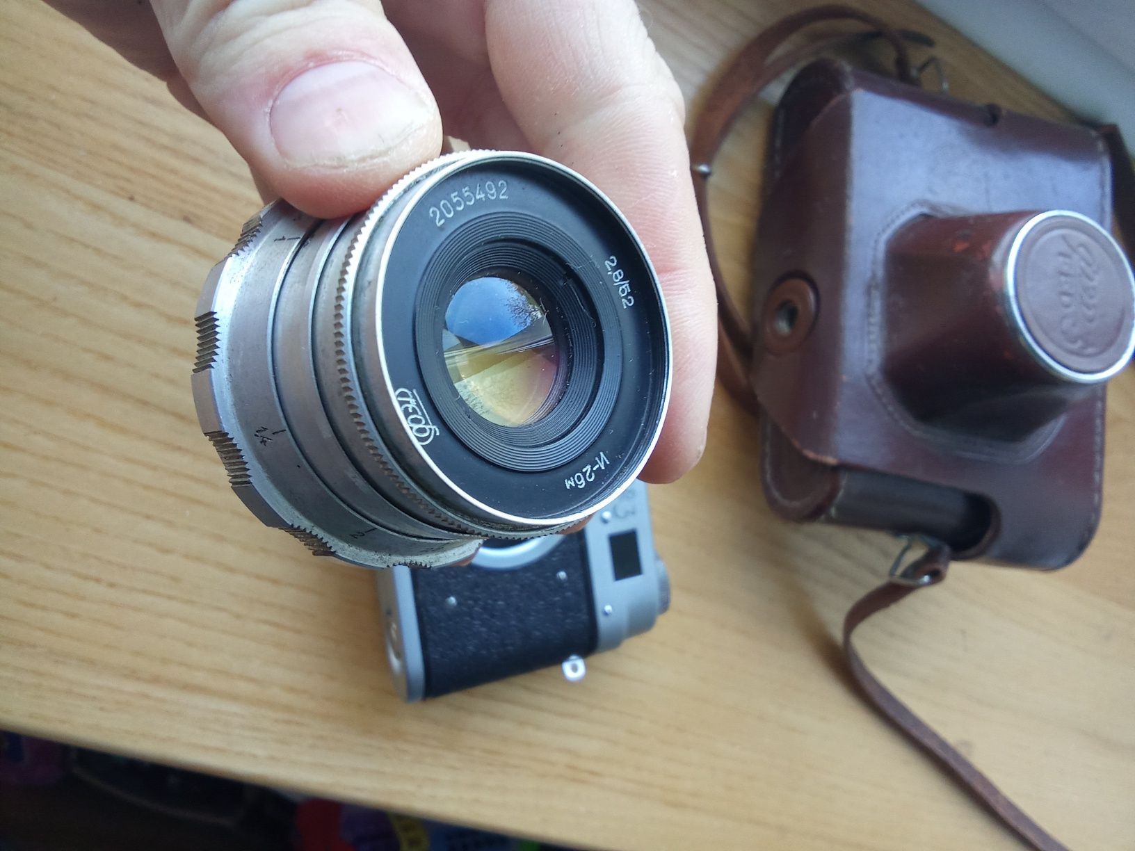 aparat fotograficzny fed3 obiektywem  industar i 26m F2.8 50mm ZSRR