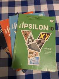 Livros de matemática “Novo ípsilon 10”
