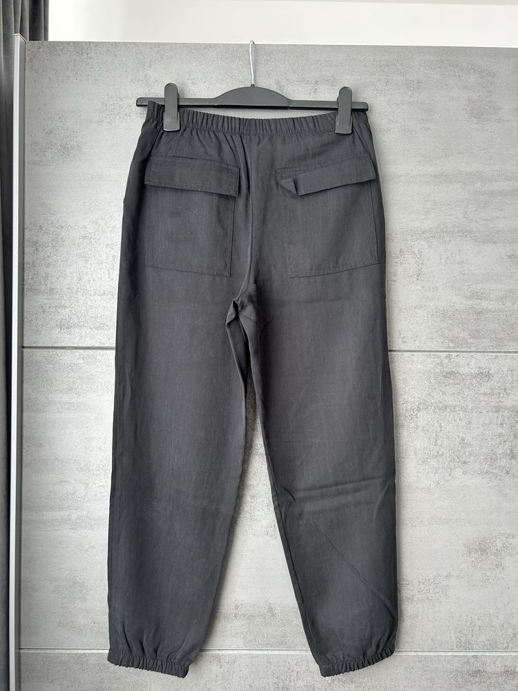 Nowe z metką czarne spodnie ZARA xs 34 joggery do kostek, kieszenie