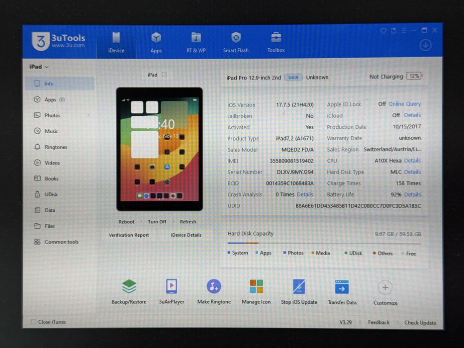 iPad Pro 12.9 2. gen. (A1671) 64GB - Cellular (LTE) - faktura VAT 23%