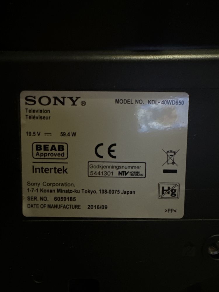 Sony 40wd650 соні телевізор