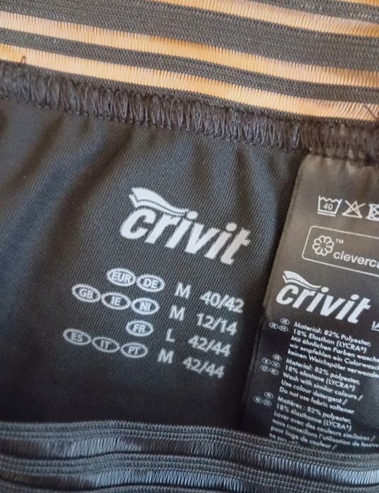 Szare legginsy sportowe we wzór, crivit