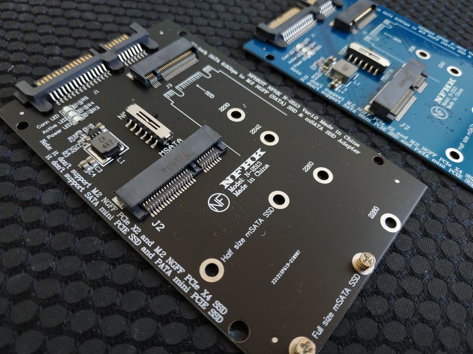 Универсальный адаптер под диски NGFF M.2 и mSATA to 2.5" SATA3 (Новый)