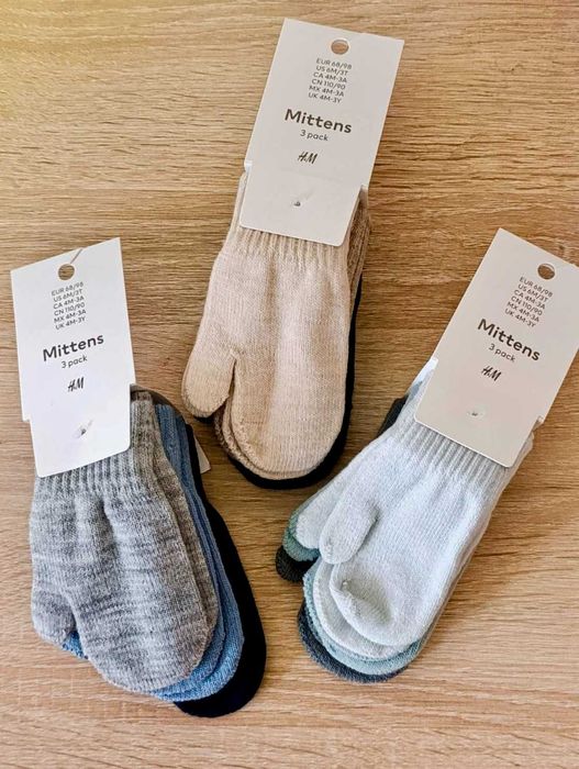 Варежки дитячі , трикотаж від h&m від 1 до 3 років ціна за 1 шт