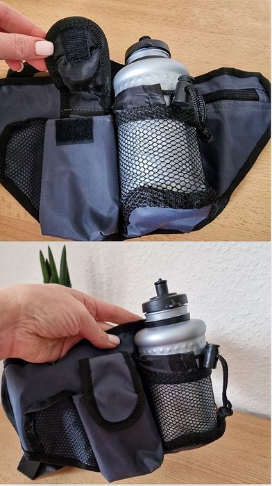 Ремінь для бігуни з пляшкою та кишеньками