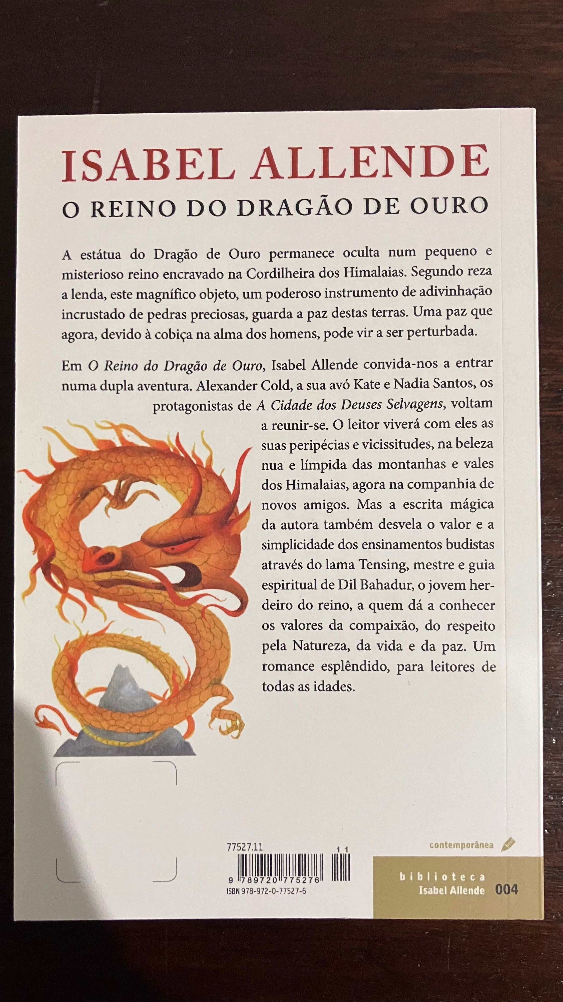 Livro O reino do dragão de Isabel Allende