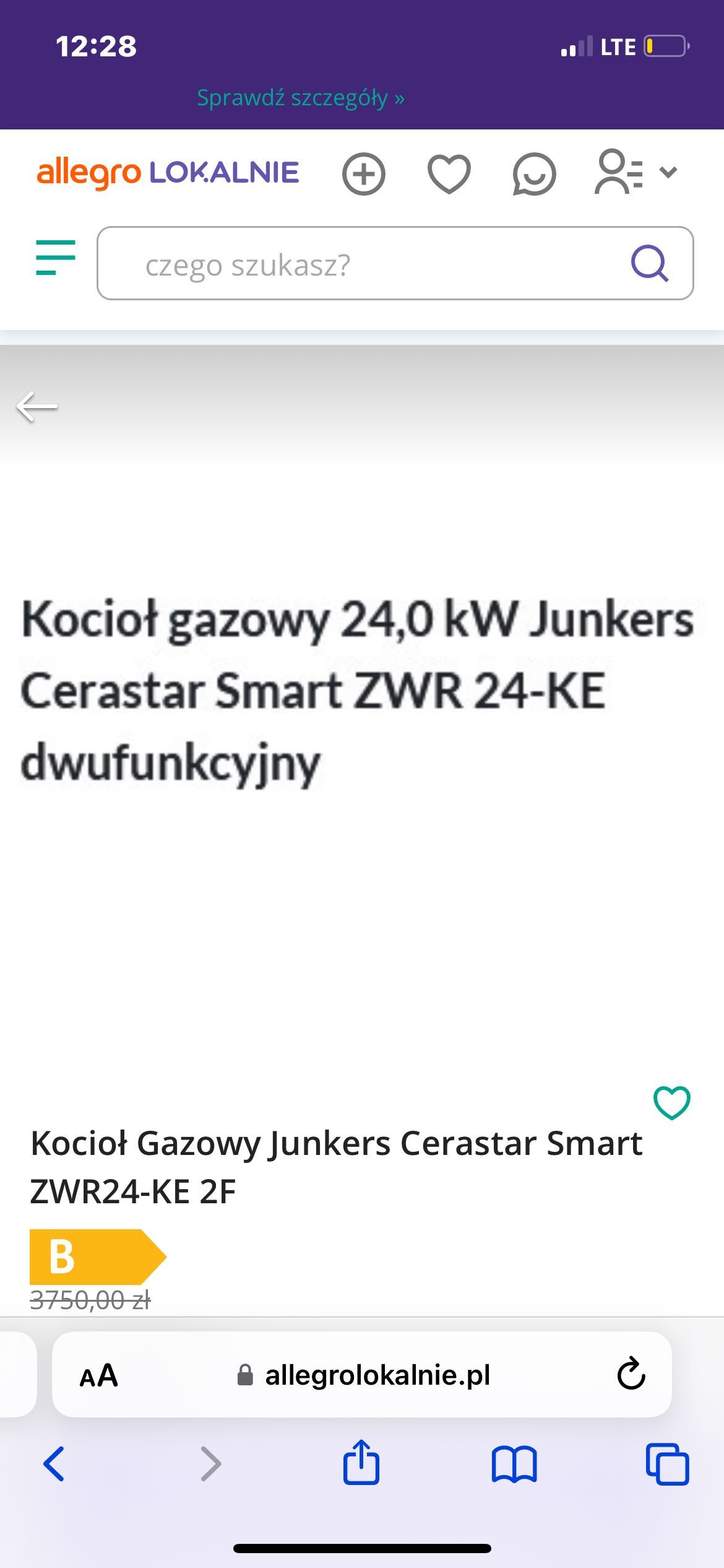 Kocioł gazowy JUNKERS ZWR24 KE
