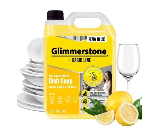 Glimmerstone Płyn Żel Do Mycia Naczyń Cytrynowy Nowoczesna Formuła 5L