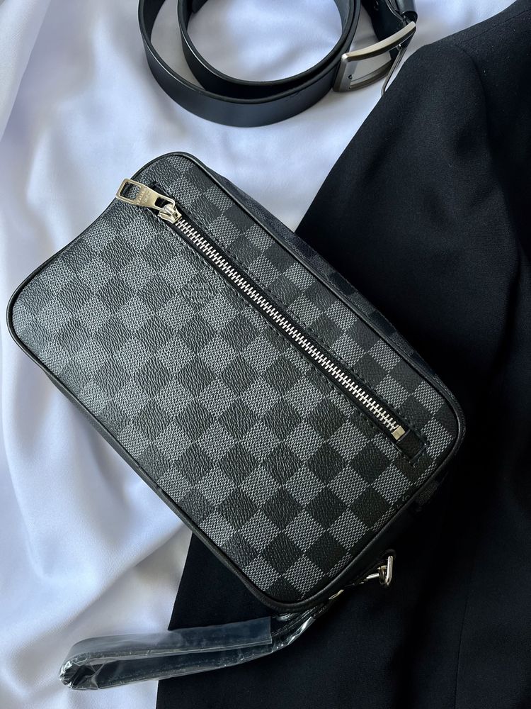 Чоловіча   LV Alpha Wearable Wallet Grey Chess