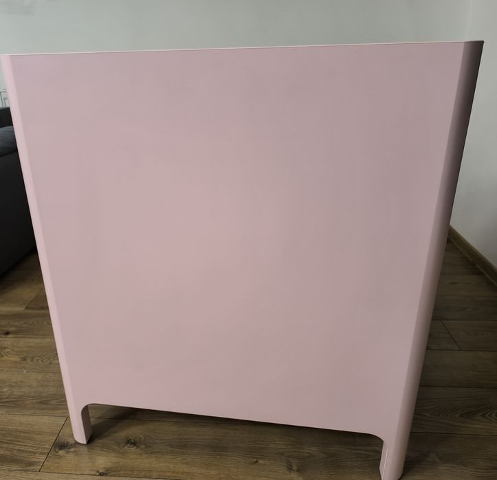 Łóżko Ikea Busunge różowe rozkładane,rośnie razem z dzieckiem