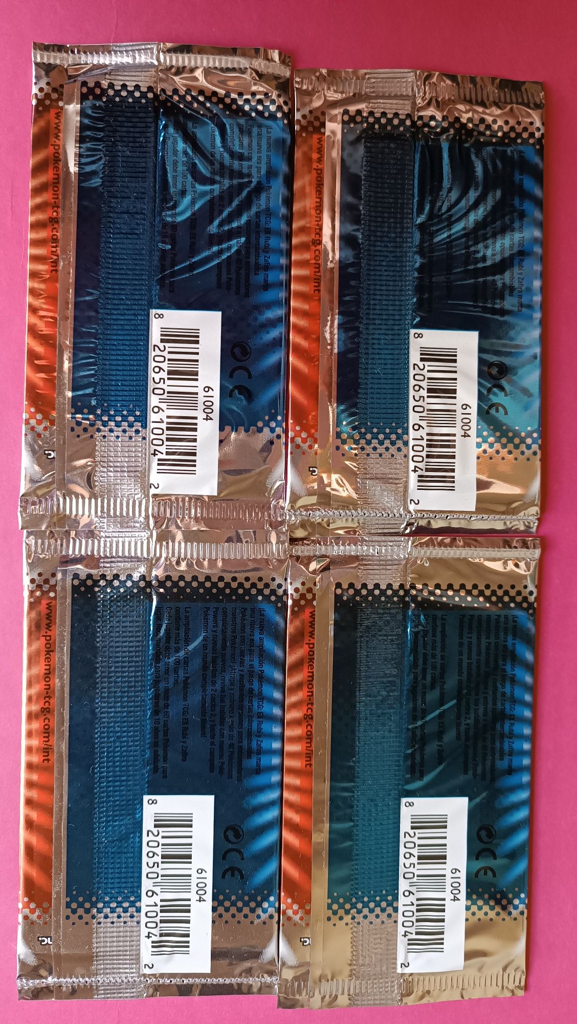 Pokémon Selados conjunto 4 boosters Ex Ruby & Sapphire Art Set 2004