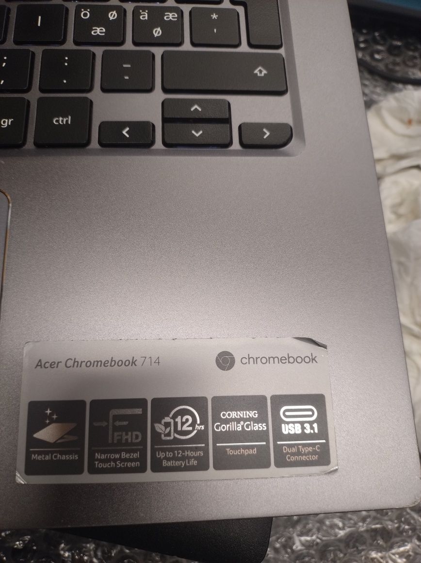 Acer chromebook 714 14" FHD dotykowy
