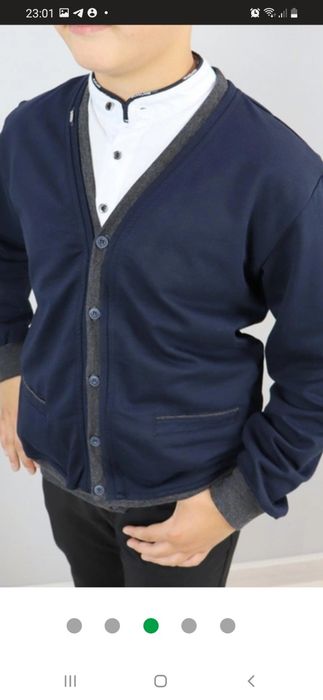 Новий кардиган 140см./10 для хлопчика трикотажний