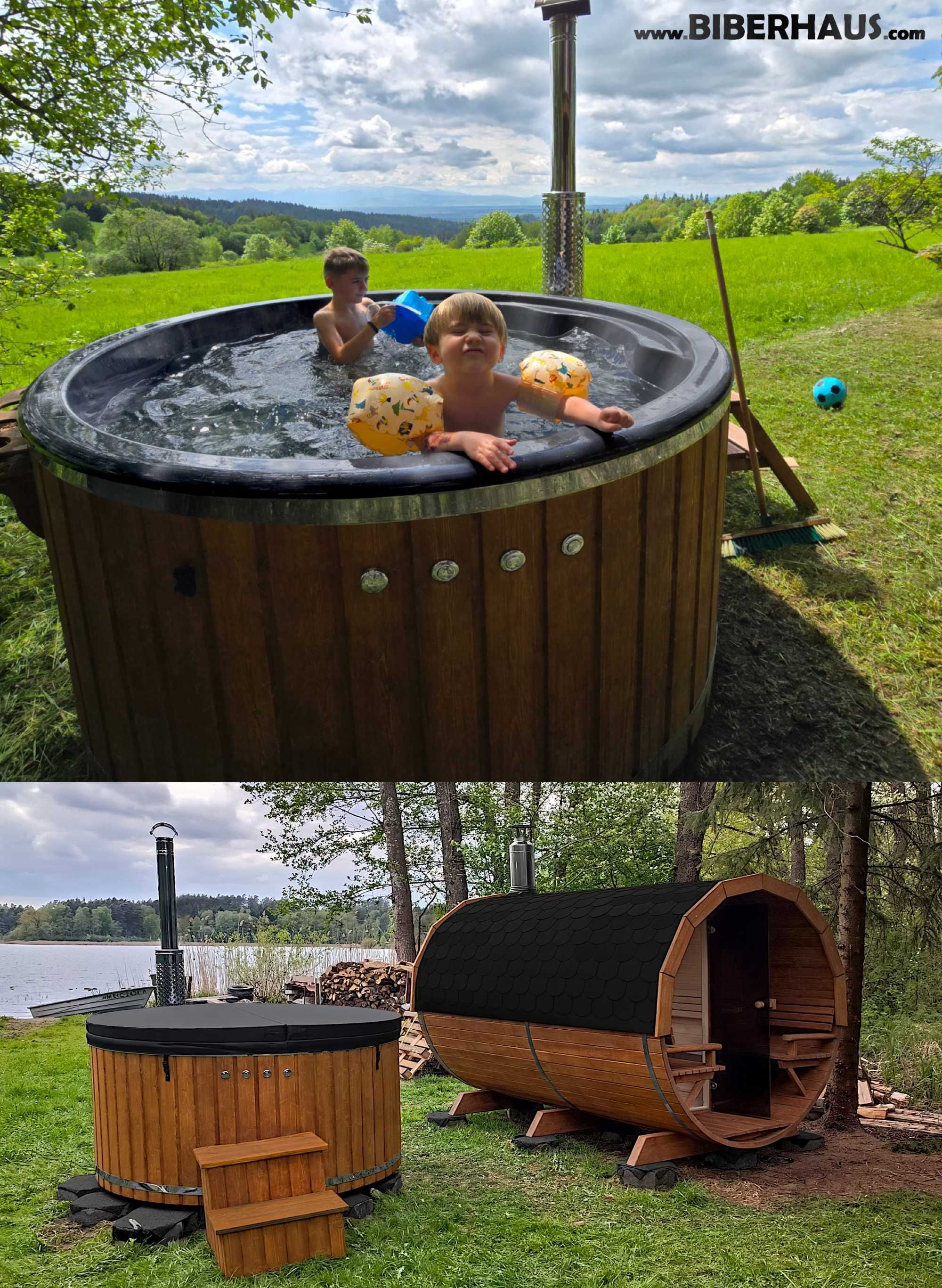 BALIA Ogrodowa Jacuzzi 200 cm PIEC WEWNĘTRZNY AKRYL -8 osobowe 18 DYSZ