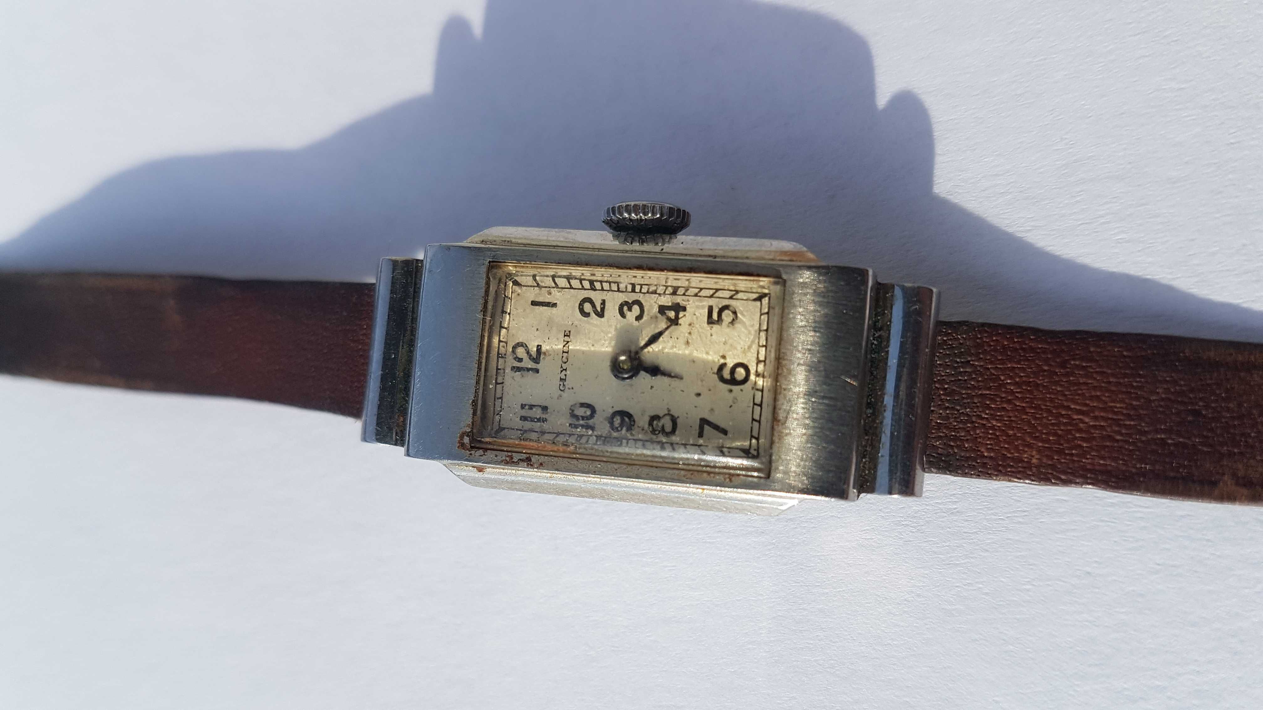 Stary zegarek Glycine szwajcarski 30/40 lata unikat kolekcjonerski