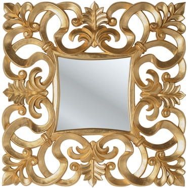 Lustro ścienne stylowe w złotej ramie Glamour 100cm x 100cm