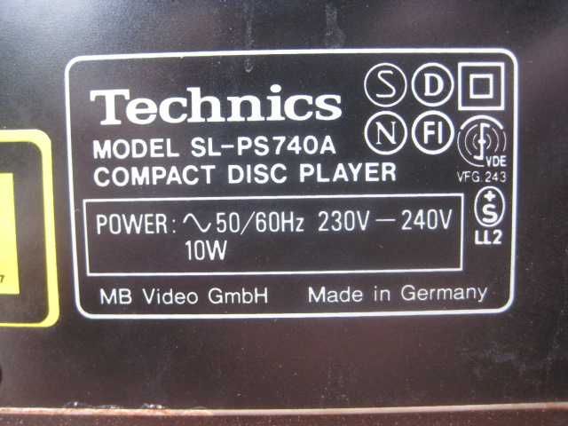 Technics Compact Disc Player SL-PS740A Class AA Poznań