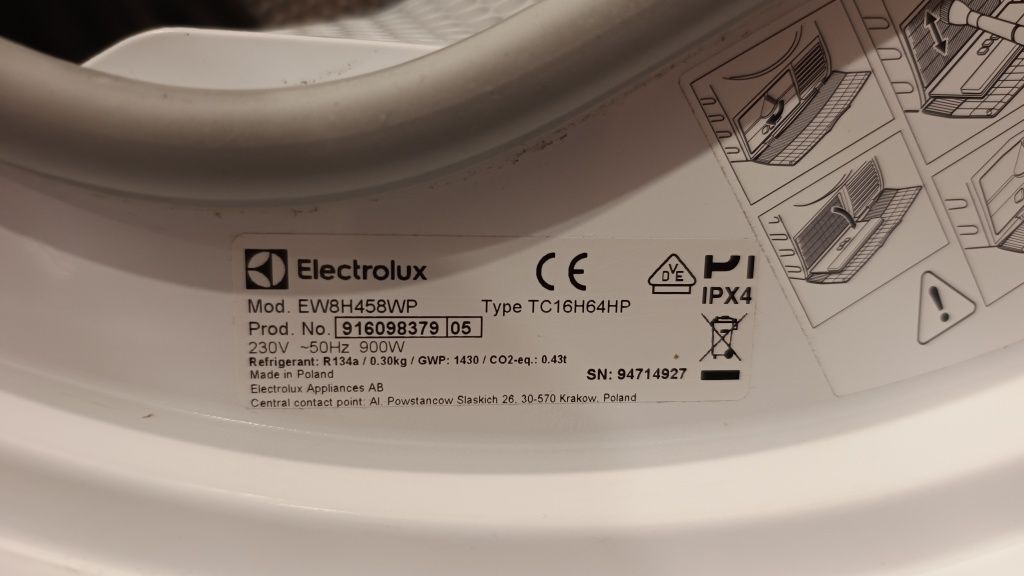 Panel przedni suszarki Electrolux EW8H458WP część używana