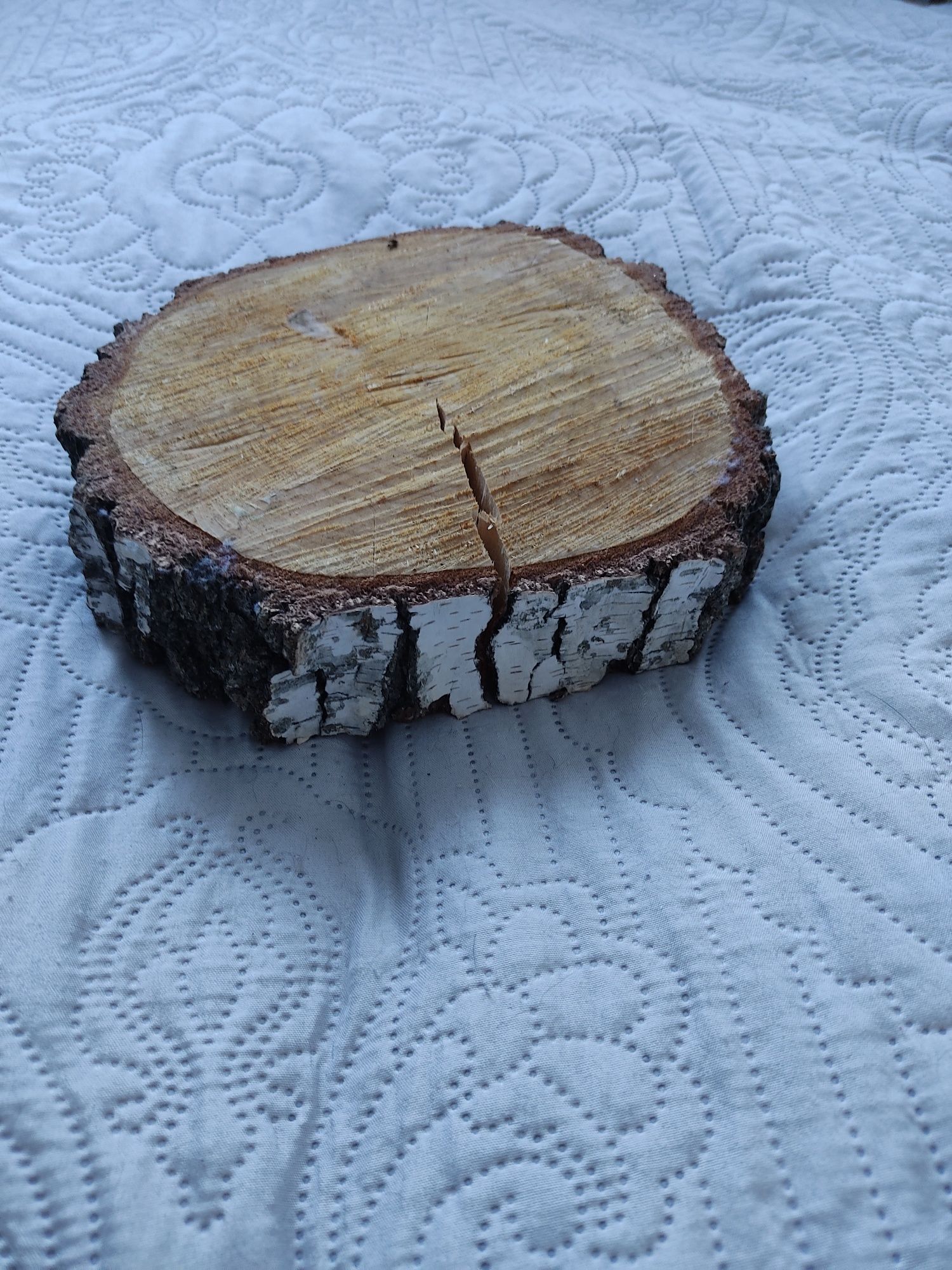 Blat płat krążek drewno brzoza 21x17 cm DIY ozdoba świąteczna